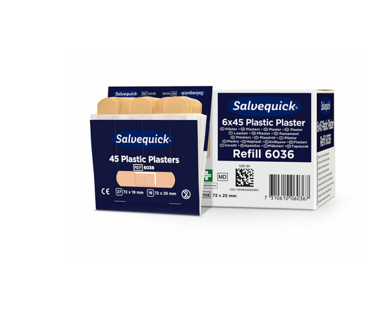 Pansements adhésifs Salvequick plastique CEDERROTH