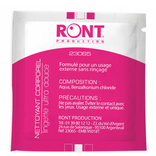 Lingettes imprégnées nettoyante corporelle RONT