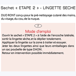 Kit lingette pré-nettoyage cutané Duo RONT
