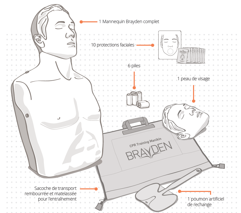 Mannequin adulte lumineux BRAYDEN