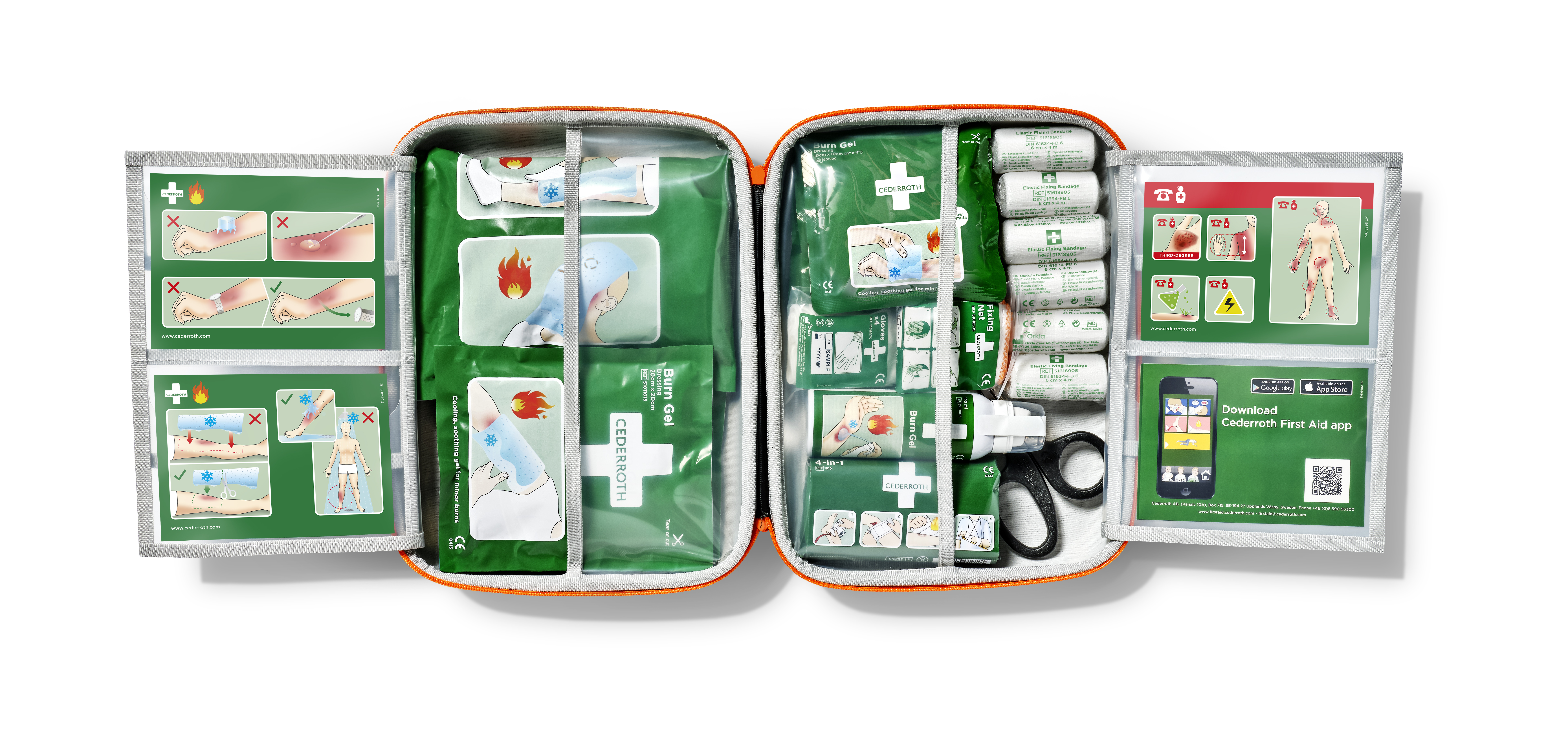 Kit premier secours pour brûlures CEDERROTH