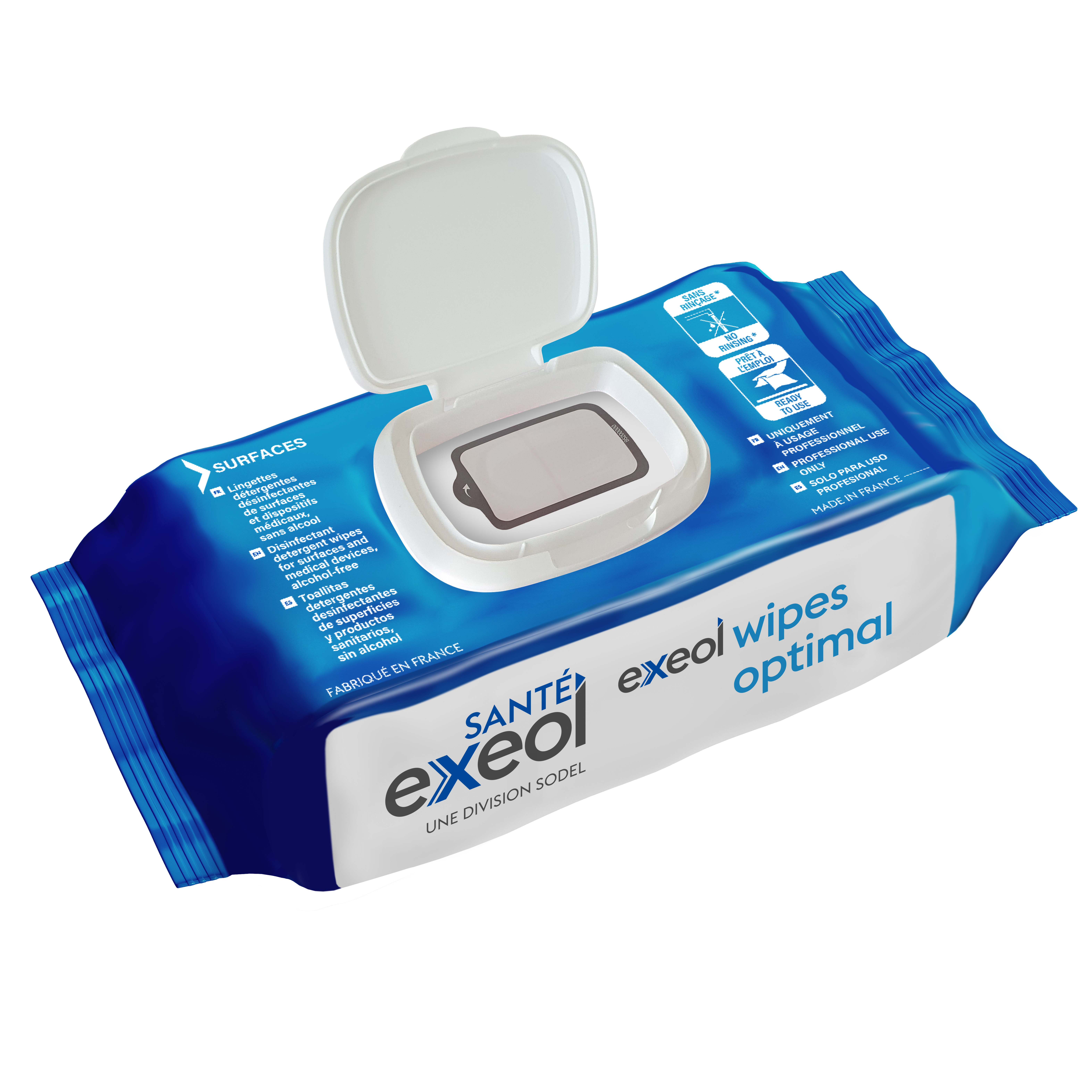 Lingettes désinfectantes EXEOL Wipes Optimal