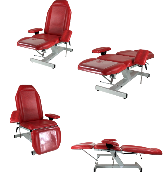 Fauteuil prélèvement hydraulique pied rond