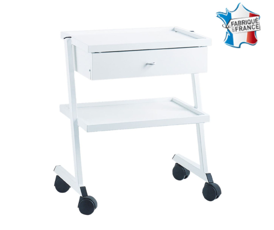 Guéridon 2 plateaux avec tiroir - Gamme 3060 - CARINA