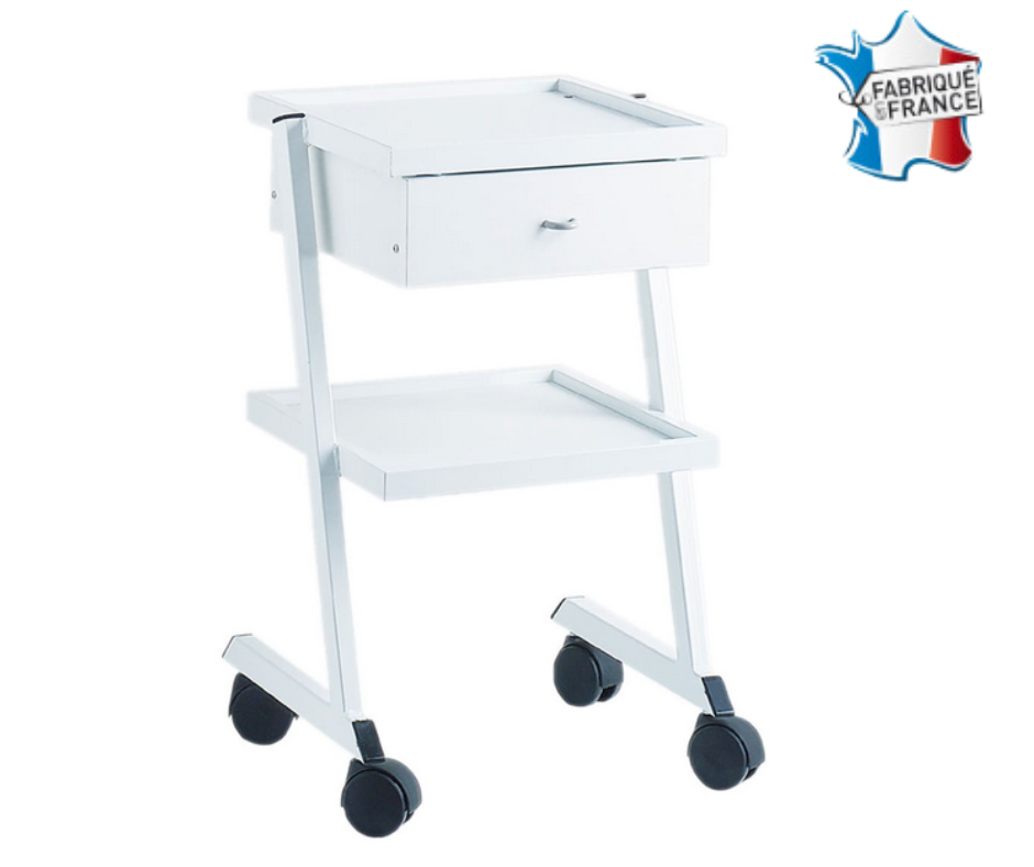 Guéridon 2 plateaux avec tiroir - Gamme 3070 - CARINA