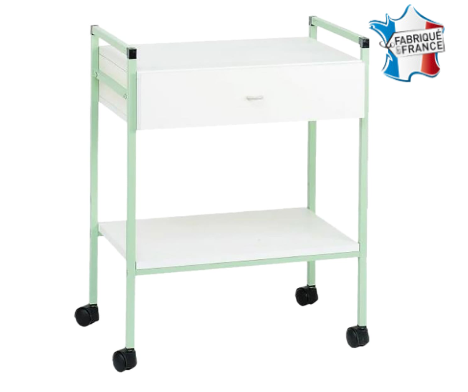 Guéridon 2 plateaux avec tiroir - Gamme 243 - CARINA