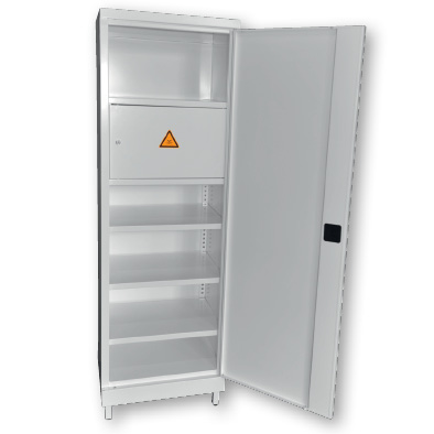 Armoire pharmacie 1 porte avec coffre toxique