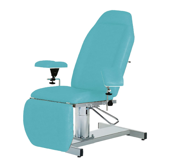 Fauteuil prélèvement hauteur variable pied carré