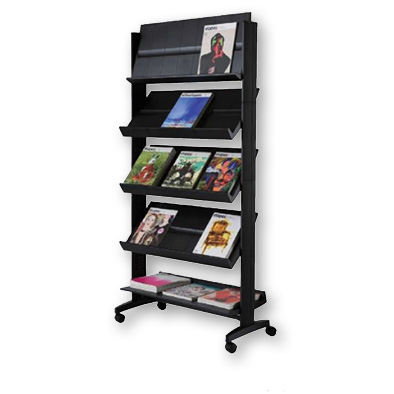 Présentoir mobile avec tablettes