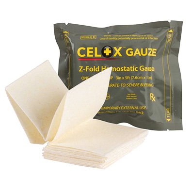 Bande CELOX GAUZE 5ft Z-FOLD