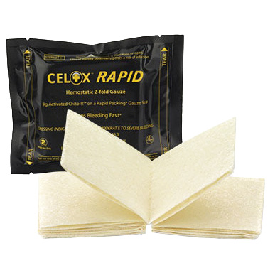 Bande CELOX GAUZE RAPID 5ft Z-FOLD