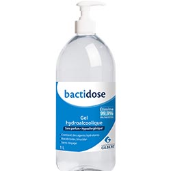 Gel désinfectant main hydroalcoolique Bactidose