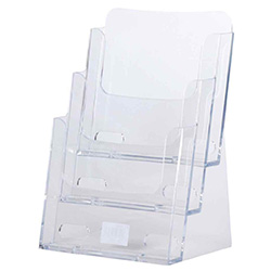 Porte-brochure vertical 3 cases A4