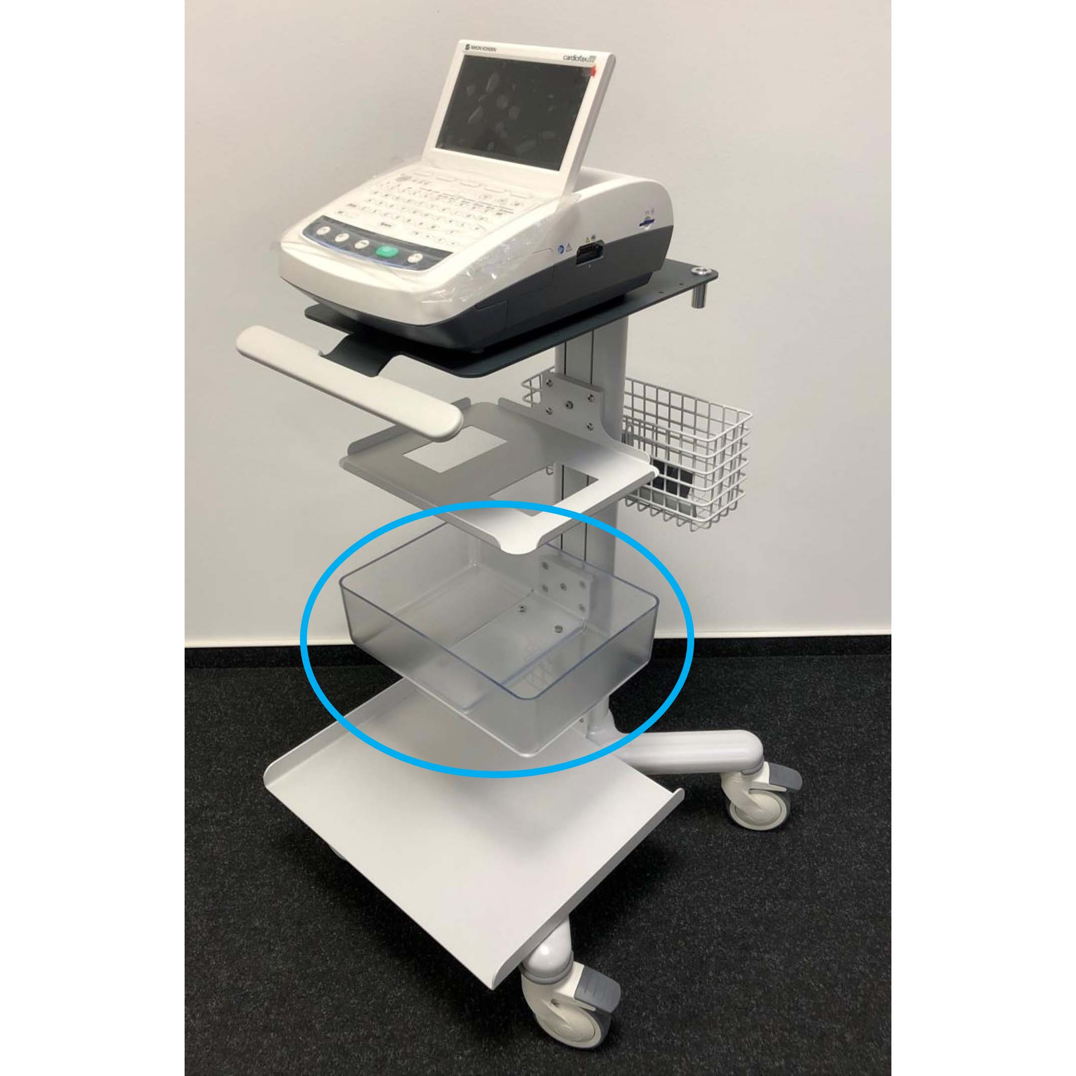 Panier polycarbonate - Chariot ECG CARDIOFAX