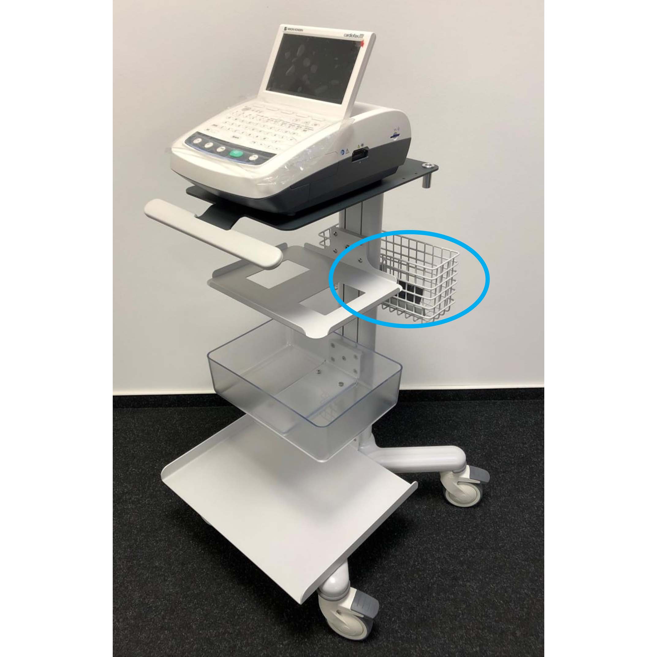 Bac acier - Chariot ECG CARDIOFAX