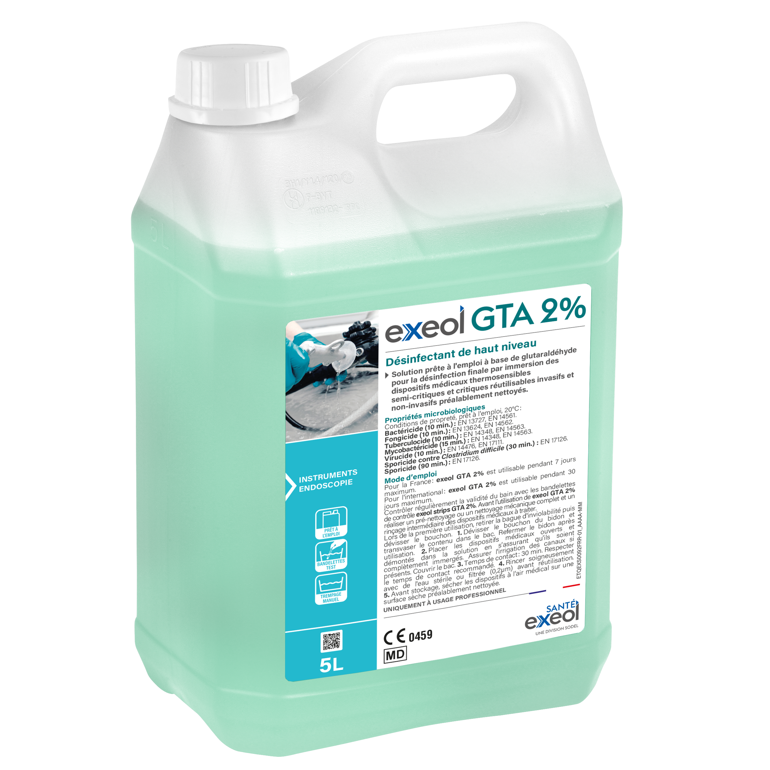 Désinfectant de haut niveau Exeol GTA 2%