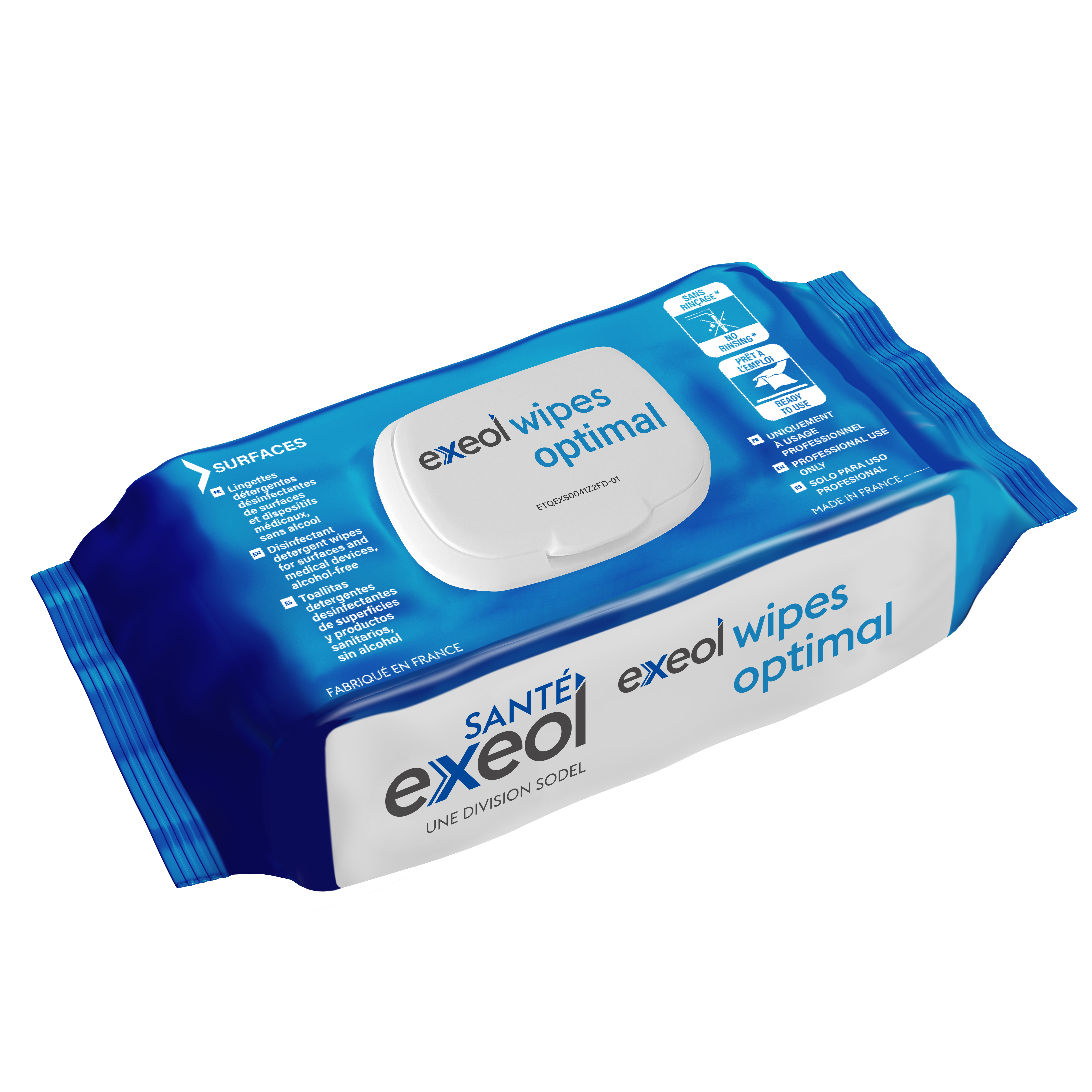 Lingettes désinfectantes EXEOL Wipes Optimal