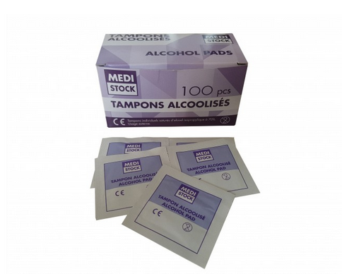Tampons imprégnés d'alcool